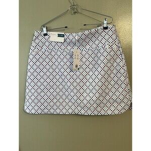 Lady Hogan Tummy Control Pull On Skort Patriotic Star Print 4Th July XL NWT